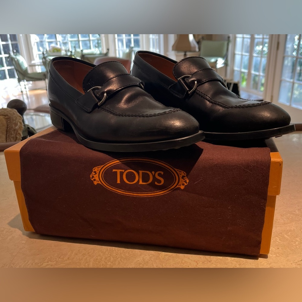 Tod's Women’s Dandy Horsebit Loafer Black Calf Leather Loafers